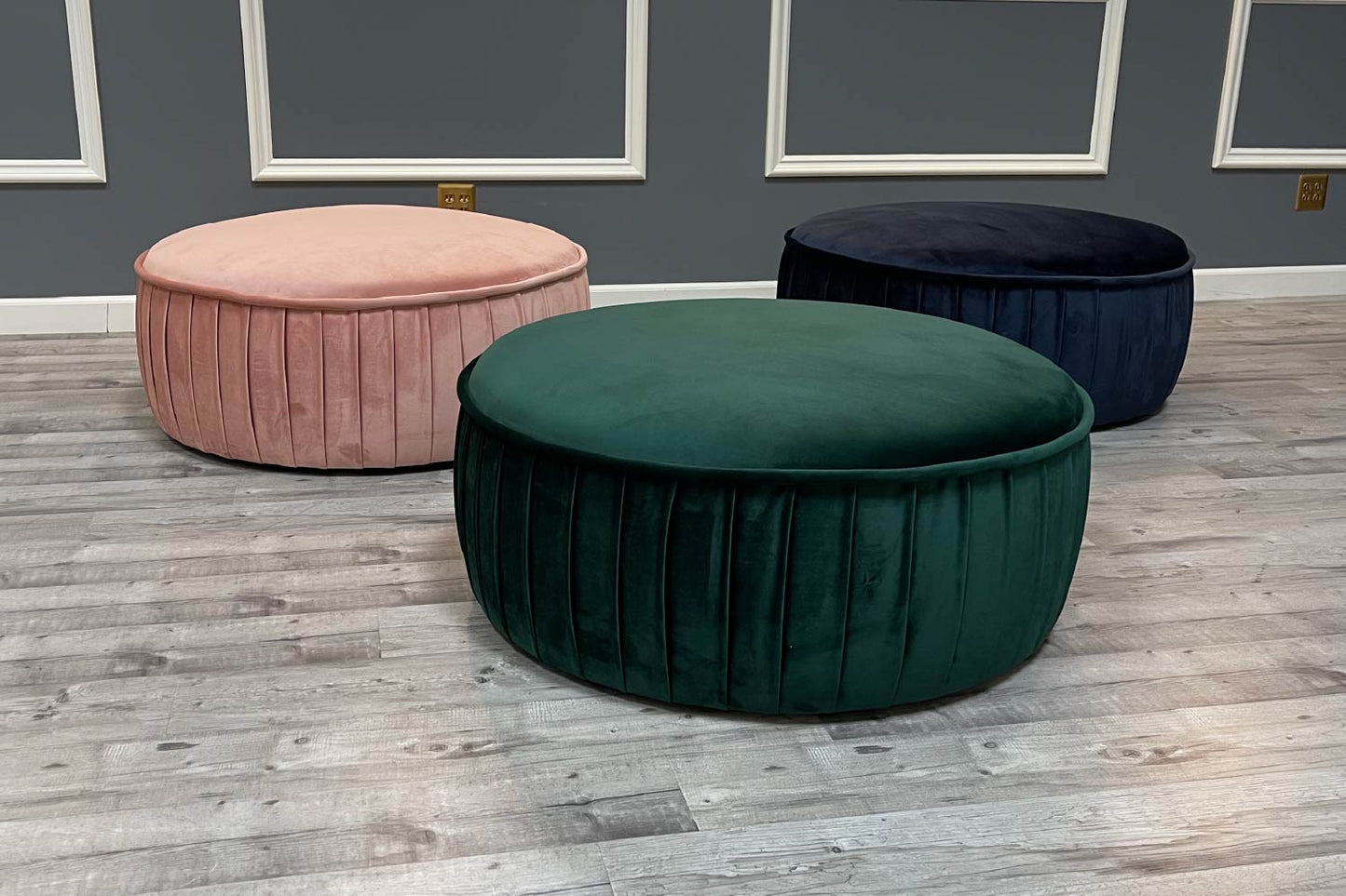 Macaroon Ottomans